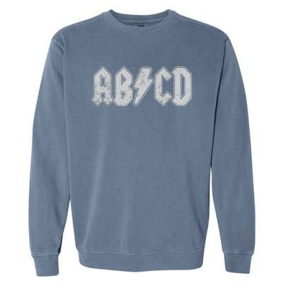 ABCD Vintage Retro Rock Teen Garment-Dyed Sweatshirt