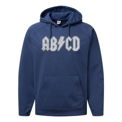 ABCD Vintage Retro Rock Teen Performance Fleece Hoodie