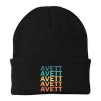 Avett Vintage Retro Avett Name Knit Cap Winter Beanie