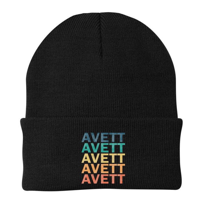 Avett Vintage Retro Avett Name Knit Cap Winter Beanie