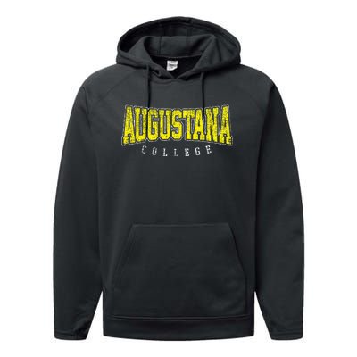 Augustana Vintage Retro College Athletic Sports Performance Fleece Hoodie