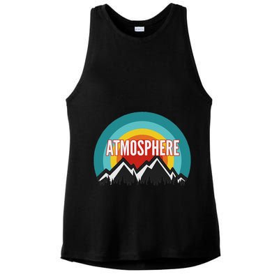 Atmosphere Vintage Retro Sunset Design Ladies PosiCharge Tri-Blend Wicking Tank