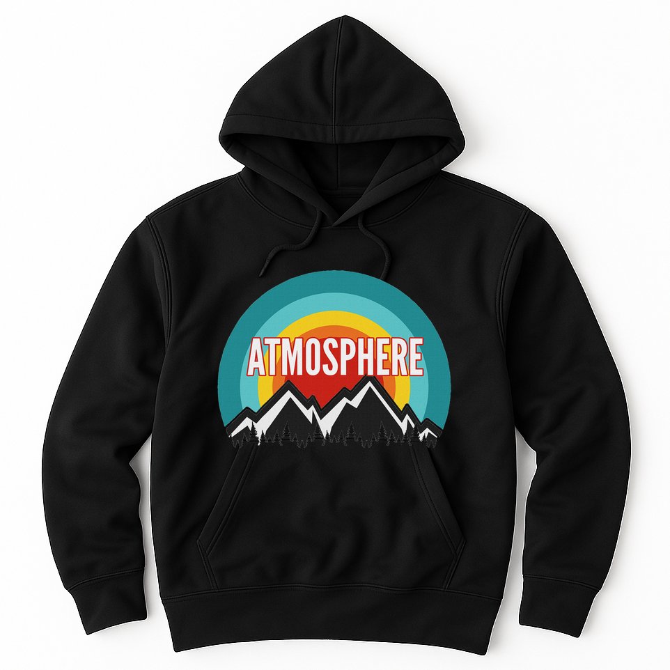 Atmosphere Vintage Retro Sunset Design Hoodie