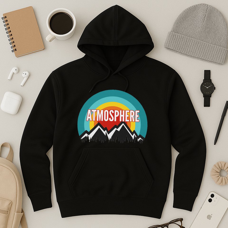 Atmosphere Vintage Retro Sunset Design Hoodie