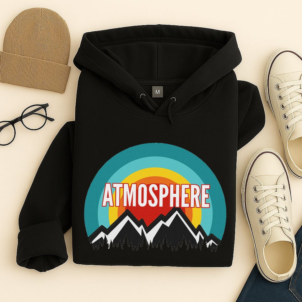 Atmosphere Vintage Retro Sunset Design Hoodie