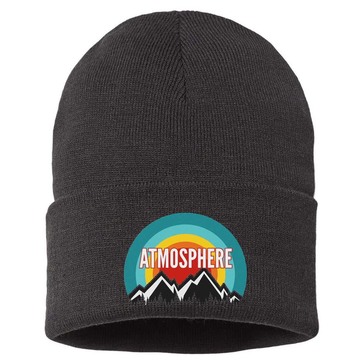 Atmosphere Vintage Retro Sunset Design Sustainable Knit Beanie