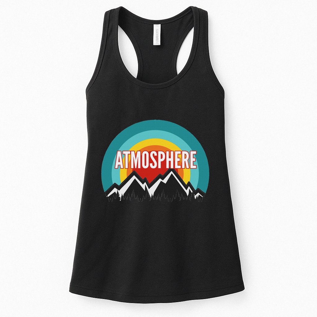 Atmosphere Vintage Retro Sunset Design Womens Tank Top