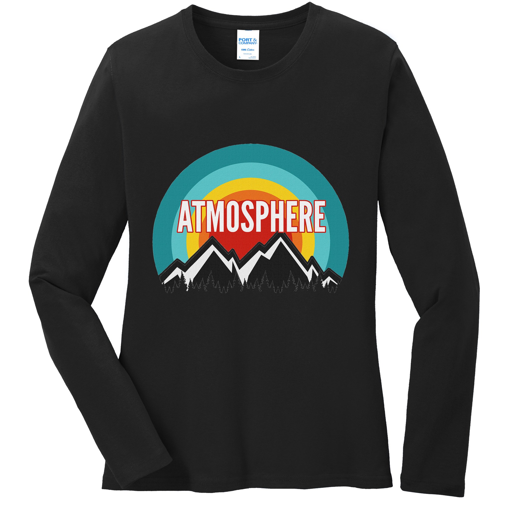 Atmosphere Vintage Retro Sunset Design Ladies Long Sleeve Shirt