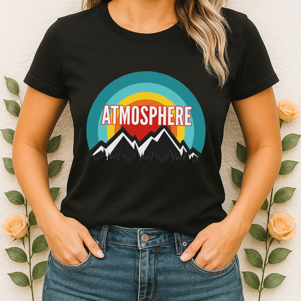 Atmosphere Vintage Retro Sunset Design Womens T-Shirt