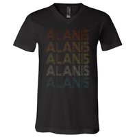 Alanis Vintage Retro V-Neck T-Shirt