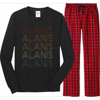 Alanis Vintage Retro Long Sleeve Pajama Set