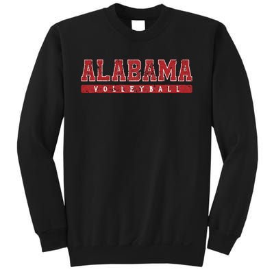 Alabama Volleyball Red Vintage Text Sweatshirt