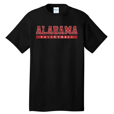 Alabama Volleyball Red Vintage Text Tall T-Shirt