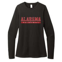 Alabama Volleyball Red Vintage Text Womens CVC Long Sleeve Shirt