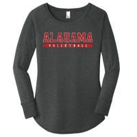 Alabama Volleyball Red Vintage Text Women's Perfect Tri Tunic Long Sleeve Shirt