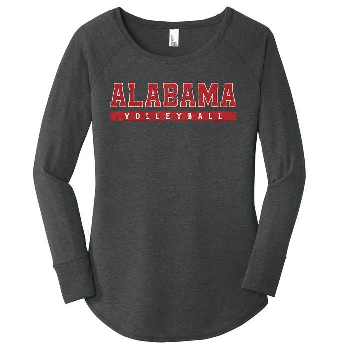 Alabama Volleyball Red Vintage Text Women's Perfect Tri Tunic Long Sleeve Shirt