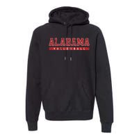 Alabama Volleyball Red Vintage Text Premium Hoodie