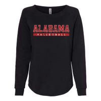 Alabama Volleyball Red Vintage Text Womens California Wash Sweatshirt