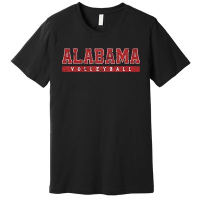 Alabama Volleyball Red Vintage Text Premium T-Shirt