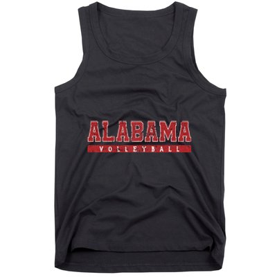 Alabama Volleyball Red Vintage Text Tank Top