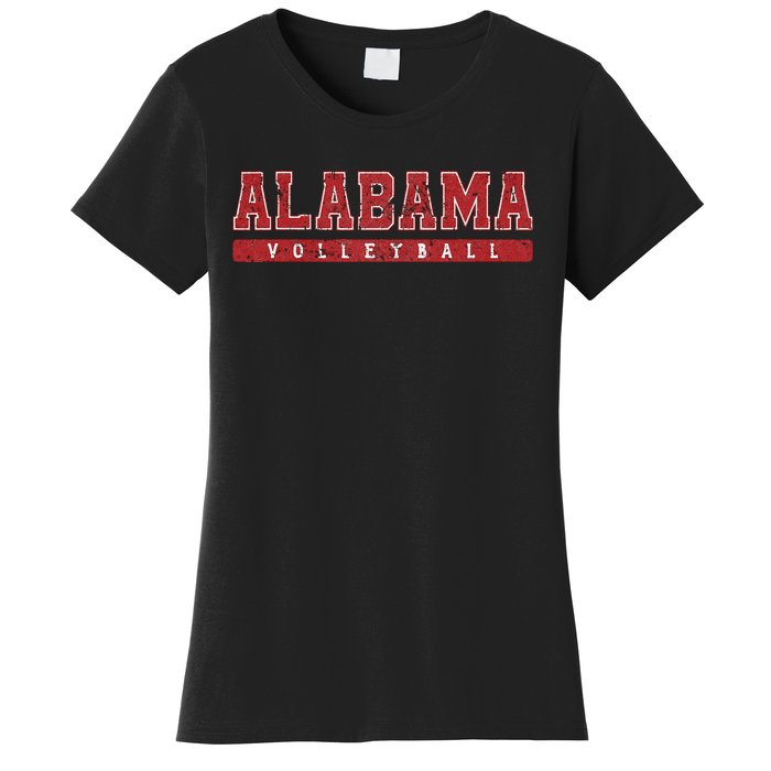 Alabama Volleyball Red Vintage Text Women's T-Shirt