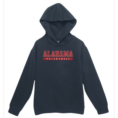 Alabama Volleyball Red Vintage Text Urban Pullover Hoodie