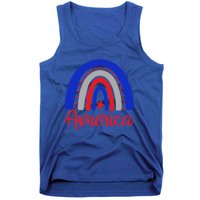 America Vintage Rainbow American Flag 4th Of July Patriotic Meaningful Gift Tank Top