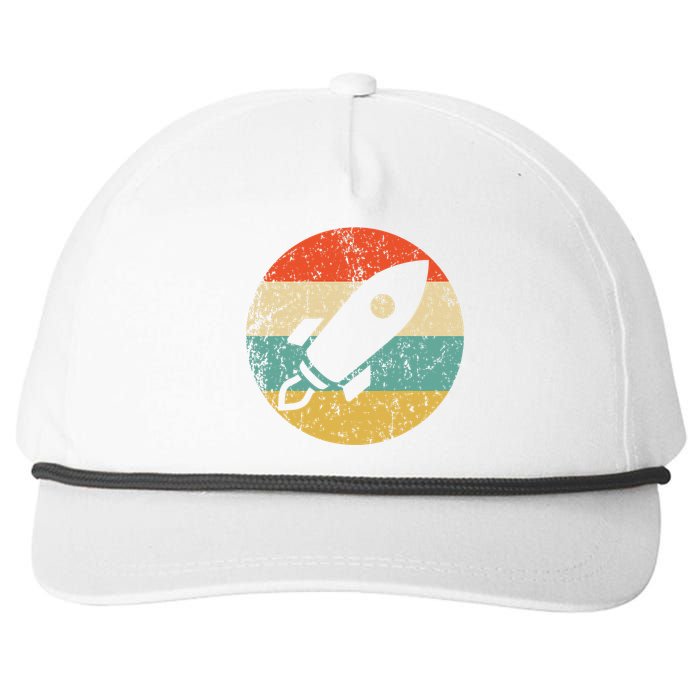 Astronaut Vintage Retro Space Ship Snapback Five-Panel Rope Hat