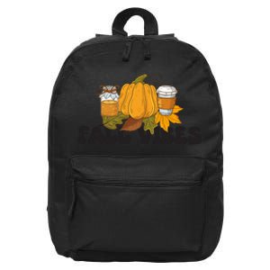 Autumn Vibes Seasonal Print 16 in Basic Backpack