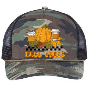 Autumn Vibes Seasonal Graphic Retro Rope Trucker Hat Cap