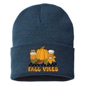 Autumn Vibes Seasonal Graphic Sustainable Knit Beanie