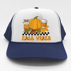 Autumn Vibes Seasonal Graphic Trucker Hat