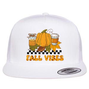 Autumn Vibes Seasonal Graphic Flat Bill Trucker Hat