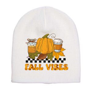 Autumn Vibes Seasonal Graphic Short Acrylic Beanie