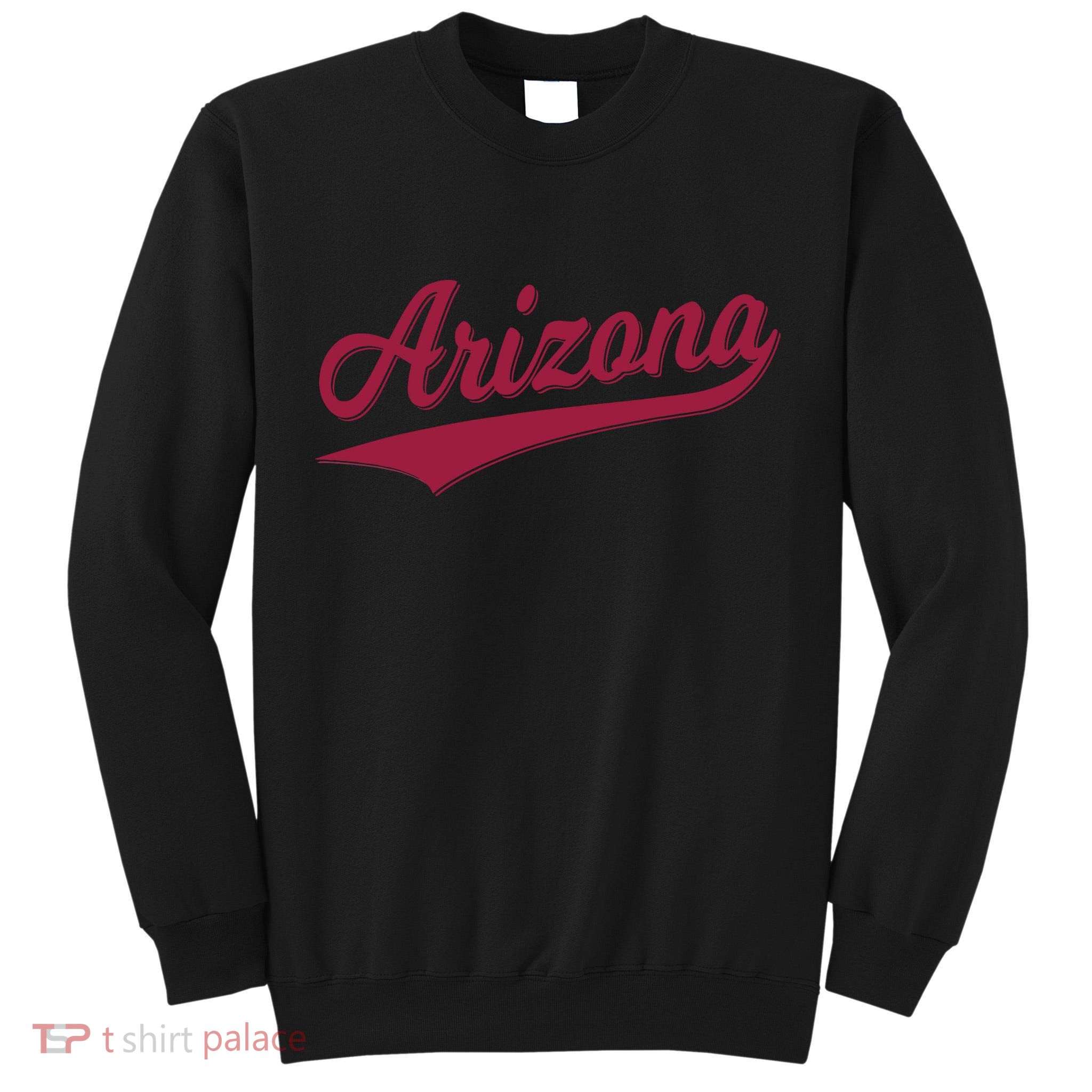 Arizona Varsity Script Classic Sports Jersey State Flag Tall Sweatshirt