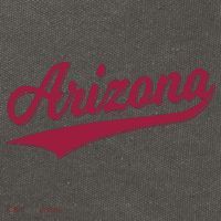 Arizona Varsity Script Classic Sports Jersey State Flag Cotton Canvas Backpack