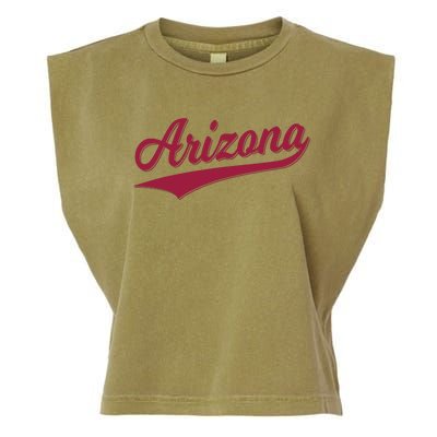 Arizona Varsity Script Classic Sports Jersey State Flag Garment-Dyed Women's Muscle Tee