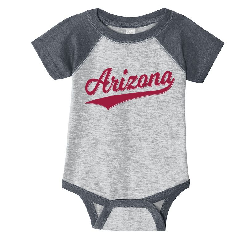 Arizona Varsity Script Classic Sports Jersey State Flag Infant Baby Jersey Bodysuit