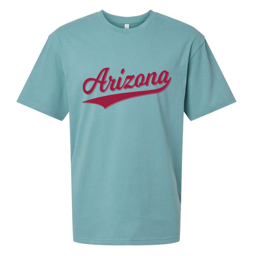 Arizona Varsity Script Classic Sports Jersey State Flag Sueded Cloud Jersey T-Shirt