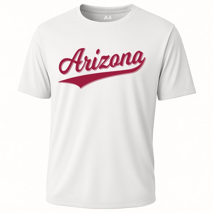 Arizona Varsity Script Classic Sports Jersey State Flag Cooling Performance Crew T-Shirt