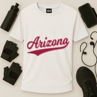 Arizona Varsity Script Classic Sports Jersey State Flag Cooling Performance Crew T-Shirt