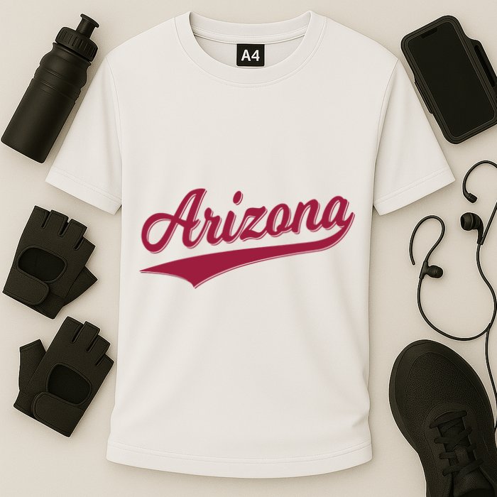 Arizona Varsity Script Classic Sports Jersey State Flag Cooling Performance Crew T-Shirt