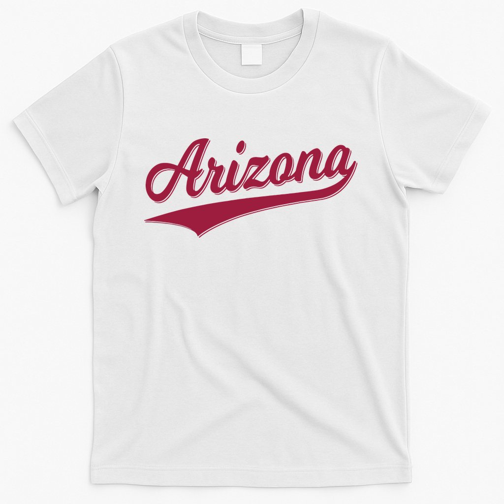 Arizona Varsity Script Classic Sports Jersey State Flag T-Shirt