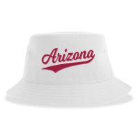 Arizona Varsity Script Classic Sports Jersey State Flag Sustainable Bucket Hat