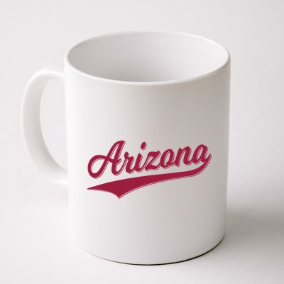 Arizona Varsity Script Classic Sports Jersey State Flag Mug