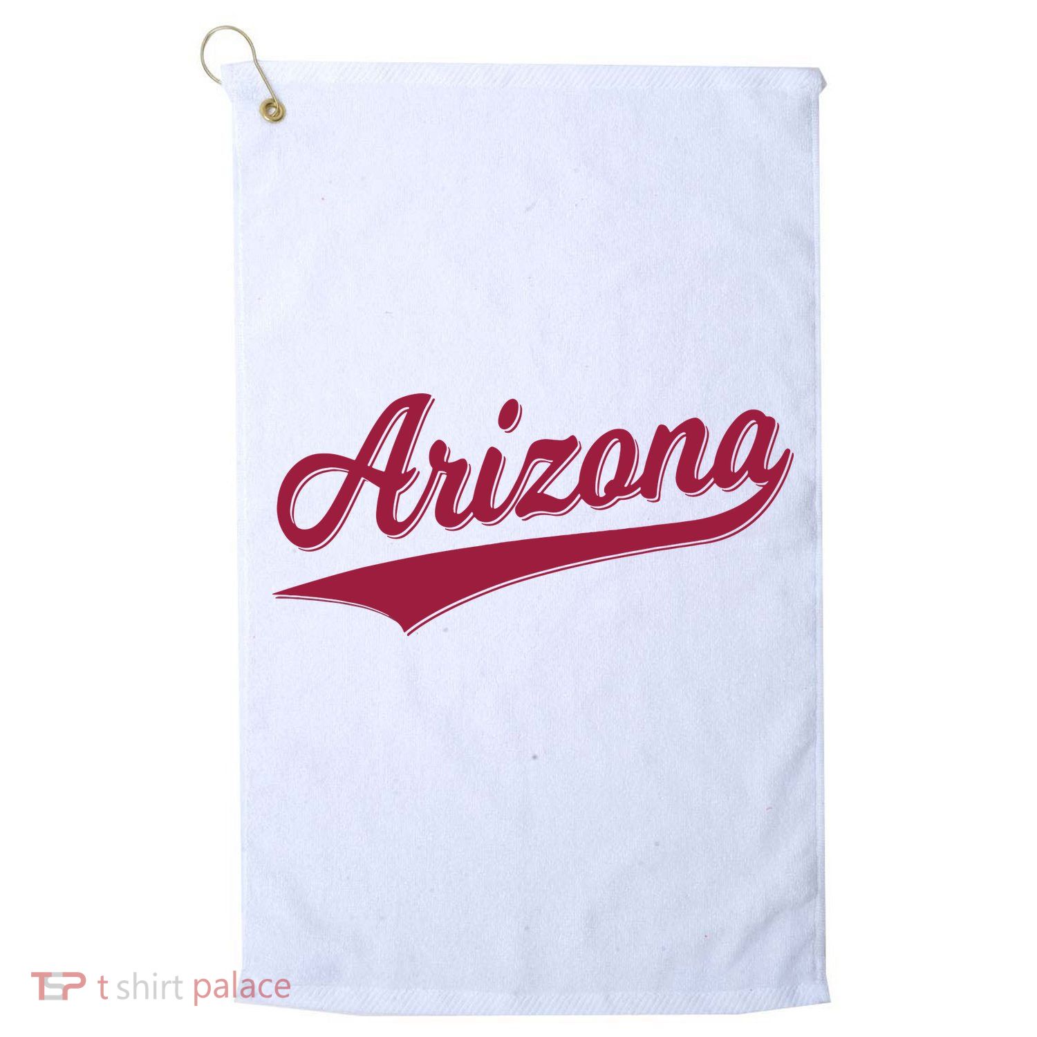 Arizona Varsity Script Classic Sports Jersey State Flag Golf Towel
