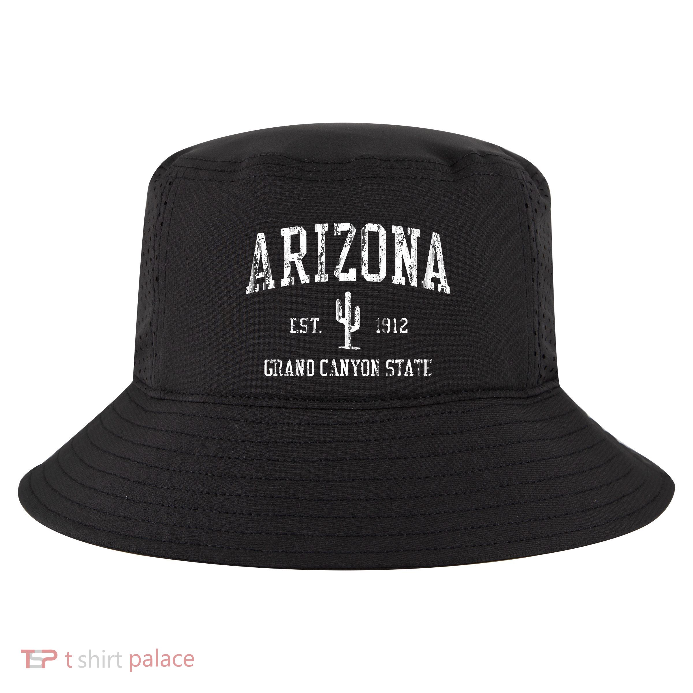 Arizona Vintage Saguaro Cactus Sports Design Cool Comfort Performance Bucket Hat