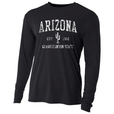 Arizona Vintage Saguaro Cactus Sports Design Cooling Performance Long Sleeve Crew