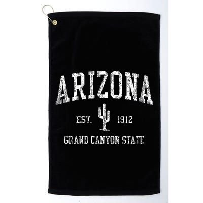 Arizona Vintage Saguaro Cactus Sports Design Golf Towel
