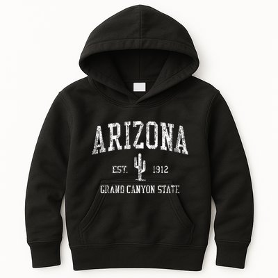 Arizona Vintage Saguaro Cactus Sports Design Kids Hoodie